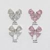2Pcs Retro Nail Accessories With Diamond Inlaid Sparkling Zircon Large Butterfly Love Heart Colorful Diamond Love Nail Charms