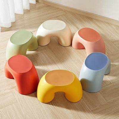 Stool Plastic Rainbow Shape Footstool Safety Kids Step Stool Seat For Living Room Indoor Furniture Children'S Stool Toy
