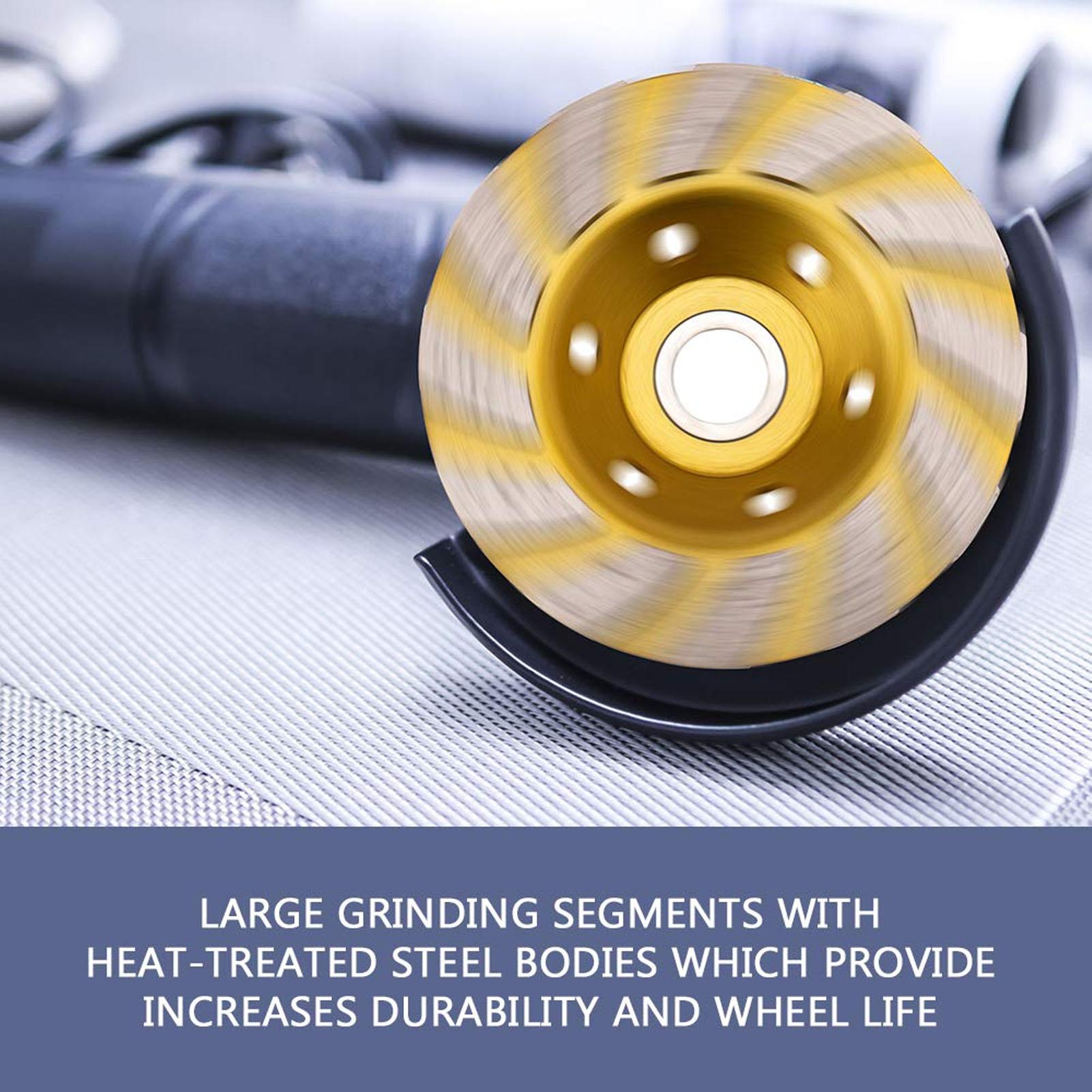

Grinding Disc Row Rust Resistance Smoothly Cutting Grinding Wheel with Washer ID 22MM Gold