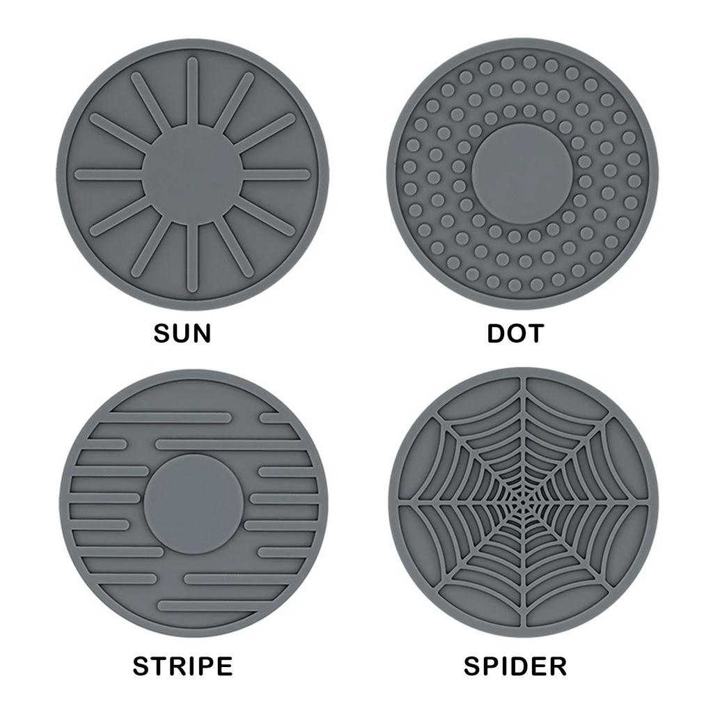 4/8Pcs Silicone Non-slip Car Water Cup Pad Creative Spider Web Mat For Bottle Holder Coaster Auto Interior Anti-skid Cup Holders