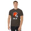 Cleveland Browns NES Football Helmet 8-bit Tecmo Super Bowl Retro Tee T-Shirt