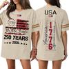 Womens Spring Tops 250 Years 2026 Graphic Tee Summer Shirts for Women Loose Fit Tshirts Shirts for Women Casual Style