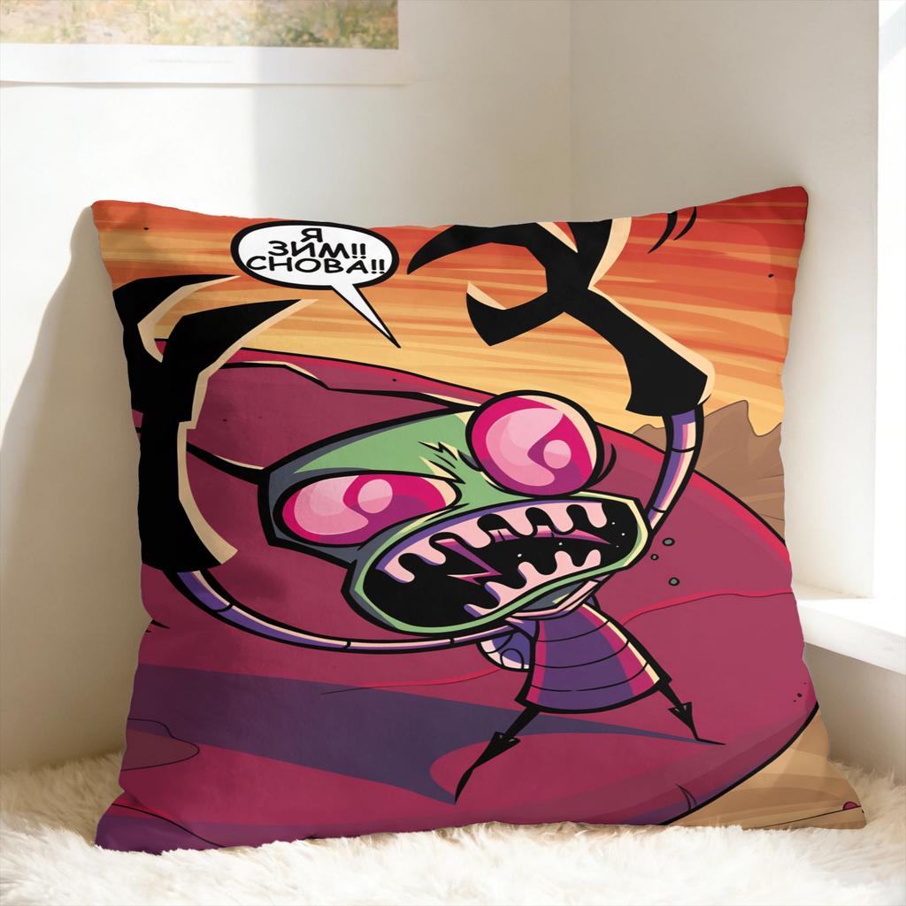 Pillow Case I-Invader Zim Anime Graphic Pillow Cover For Sofa Home Decor Cute Funny Pillowcases