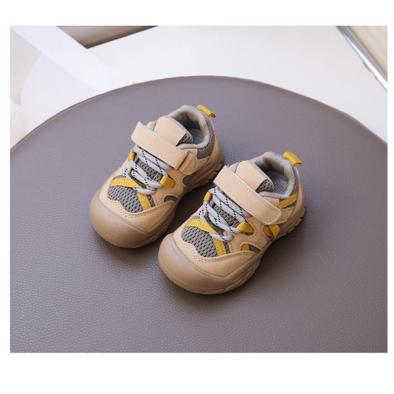 Children's sports shoes spring and autumn new boys anti-kick shoes breathable mesh girls non-slip and wear-resistant running shoes