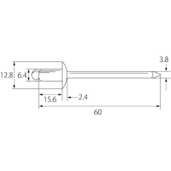 Lobtex Shrimp Rivet NS86EB (100) NS8-6EB