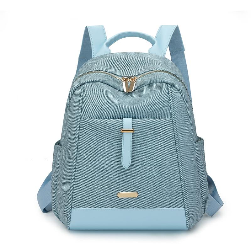 Backpack Large Capacity Texture Backpack Solid Color Simple Bag Wholesale