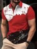 Trendiges kurzärmeliges Poloshirt mit abstraktem Spritzer-Print, lässiges Mode-Top