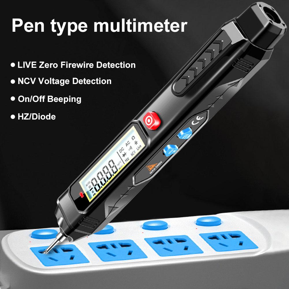 AC DC Voltage Detector High Precision Smart Digital Multimeter with Flashlight Multimetro Voltmeter Tester for Circuit Detection