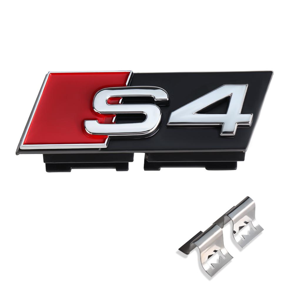 1 Stück ABS-Kunststoff Auto Zubehör Emblem Kühlergrill Motorhaube Abzeichen Kühlergrill Schnalle Für Audi S3 S4 S5 S6 S7 Auto Styling Zubehör Aufkleber