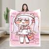 Плед из фланели с принтом Trickcals Go Anime, многофункциональный, супермягкий, для кровати, одеяло