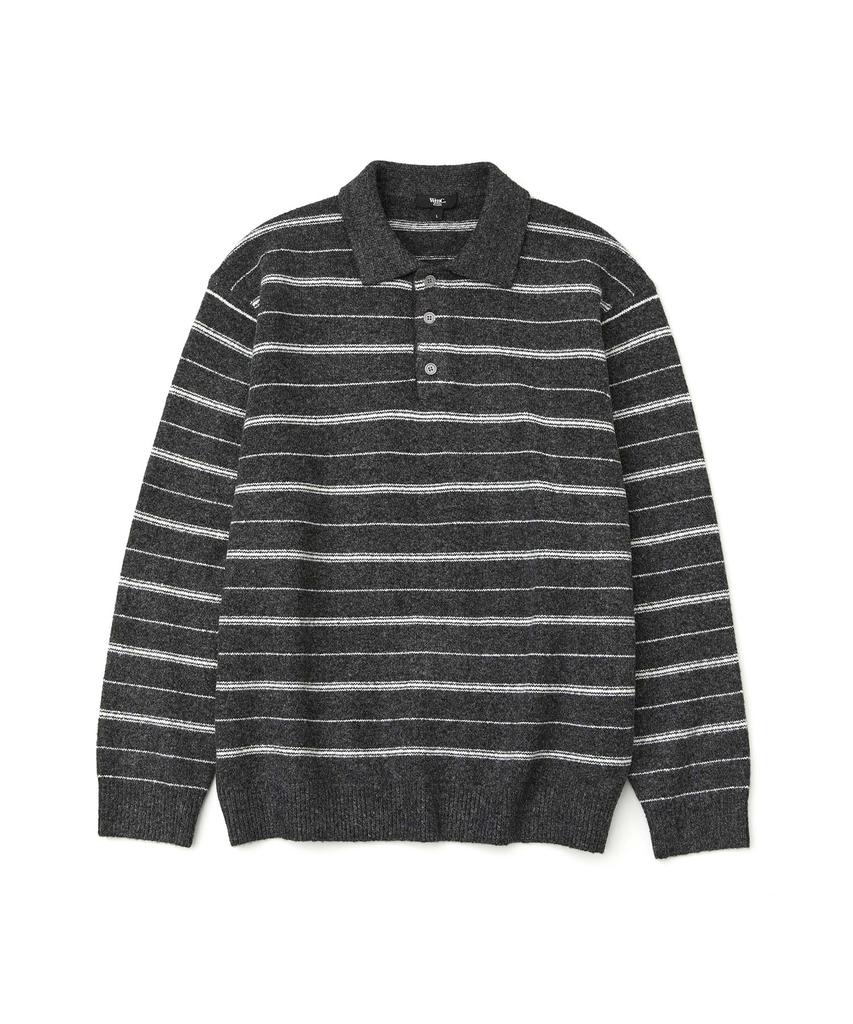 WMC Striped Collar Knit_Grey