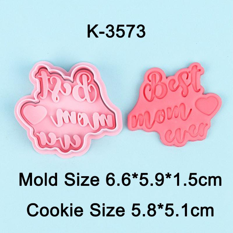 New Mother's Day Cookie Mold Cookie Stamp Molds Cake Decoration Biscuit Mould Baking Tools Gifts To Mom Best Wishes Women's Day