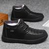 Men's thickened warm cotton shoes velvet snow boots winter high-top medium comfortable walking shoes