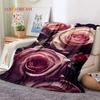 3D Rose Flowers Nordic Romantic Soft Blankets,Keep Warm Throw Blanket Comfortable Blanket for Picnic Beds Sofa Home Bedroom Gift