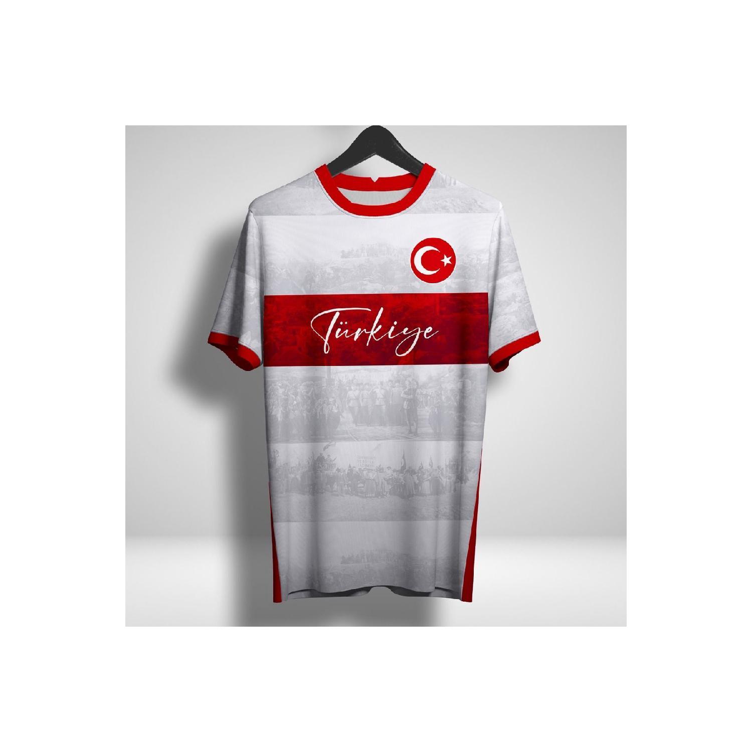 

Trkiye Football National Team Jersey With Ataturk And Republic Pattern S белый