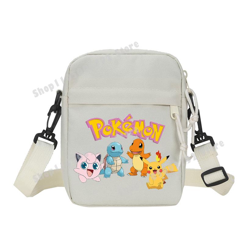 Pokemons Pikachu Shoulder Bag Small Crossbody Satchel Anime Gengar Casual Messenger Sling Bag Men Sports Pouch Boy Birthday Gift