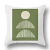 Green Plant Abstract Geometric Printing Pattern Home Living Room Sofa Decoration Square Polyester Throw Pillow Pillowcase