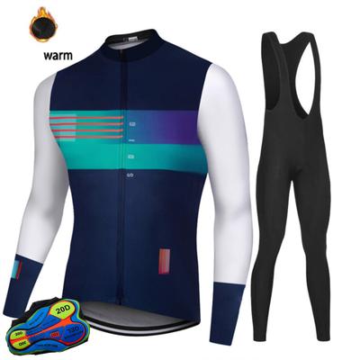 2026 Winter Thermal Fleece Long Sleeve Cycling Jersey Set Bib Pants Ropa Ciclismo Bicycle Clothing MTB Bike Men Clothes Suit
