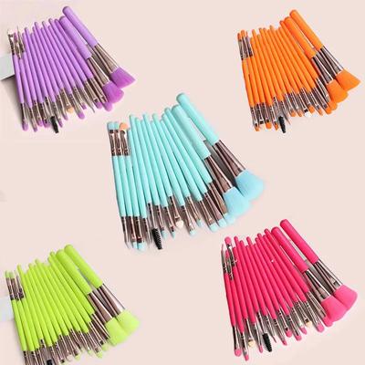 15-teiliges Lila Make-up Pinselset Fusselarm und Geruchsneutral Superweiche Faser Lidschatten Foundation Kosmetikpuder Rouge Make-up Pinsel