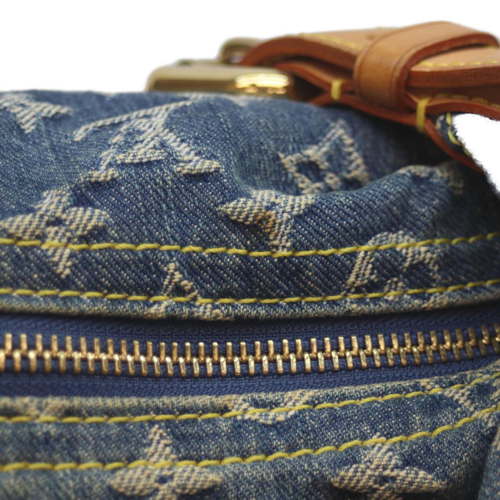 LOUIS VUITTON 2008 M95048 Monogram Denim Baggy GM Tote Bag blueUsed