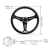 Prémiový PU materiál Volant 14 palců 345 mm Kompatibilita Lehký design