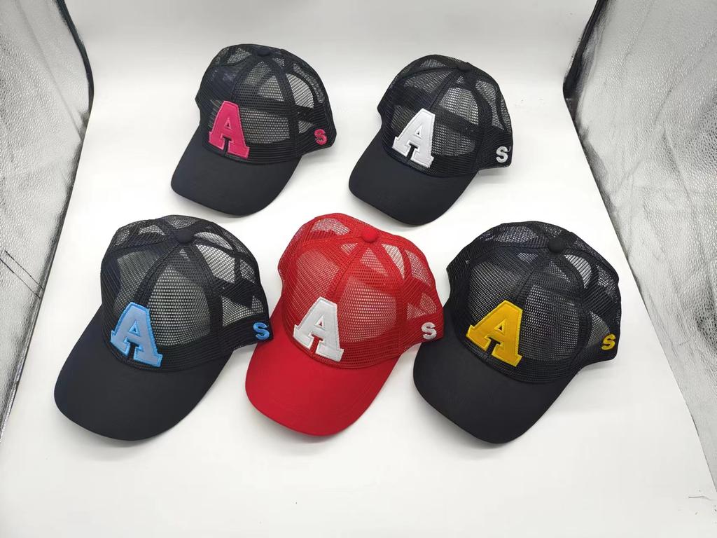 Cute Children's Baseball Caps Summer Hip Hop Accessories Funny Mesh Hat with Letter Embroidery Snapback Sun Cap for Boys & Girls