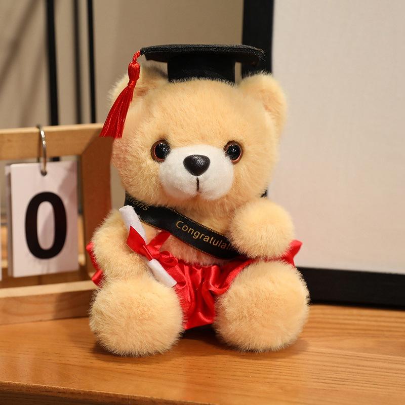 Dress Dr. Bear Doll Plush Toy Dr. Hat Bear Hug Bear Doll Ragdoll Graduation Gift
