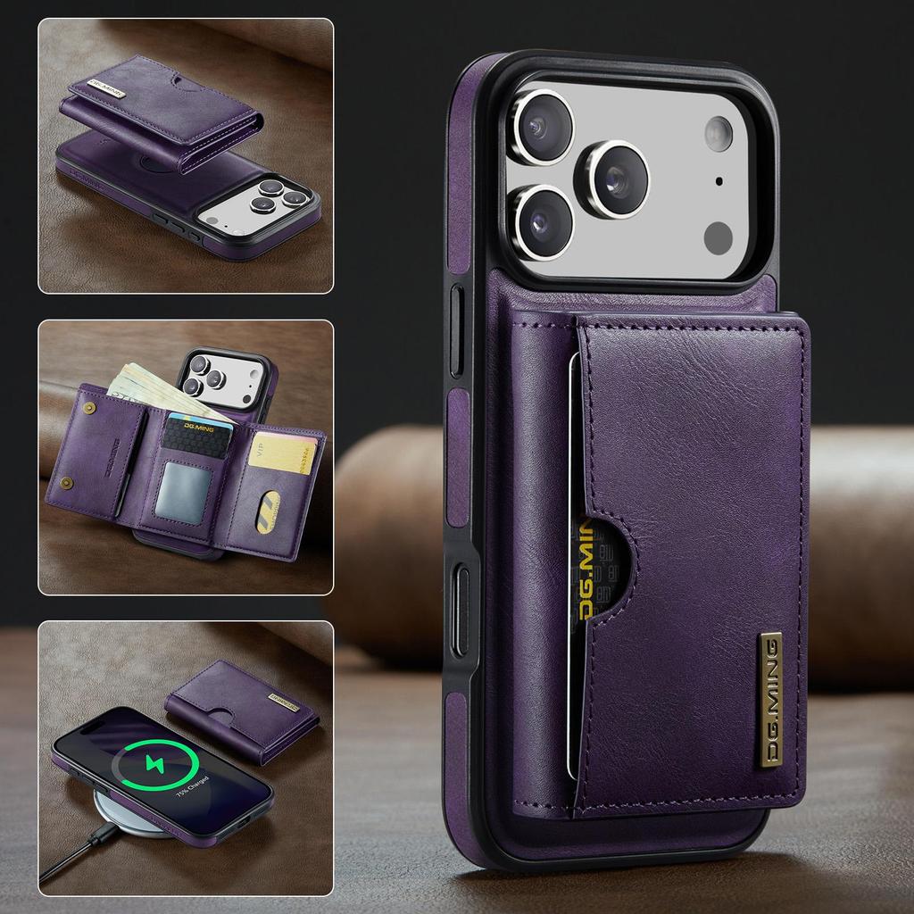 Luxury Detachable Magnetic Leather Phone Wallet Case Stand For iPhone 17 Air 16 15 Plus 13 12 Pro Max Samsung S26 S25 S24 Ultra Google Card Slot Cover
