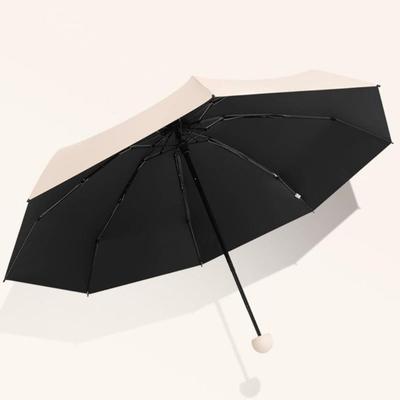 UV Protection Mini Sun Umbrella Manual Open Protable Pocket Rain Umbrella Ultra Lightweight 5 Fold Sunshade Umbrella Sunny Days