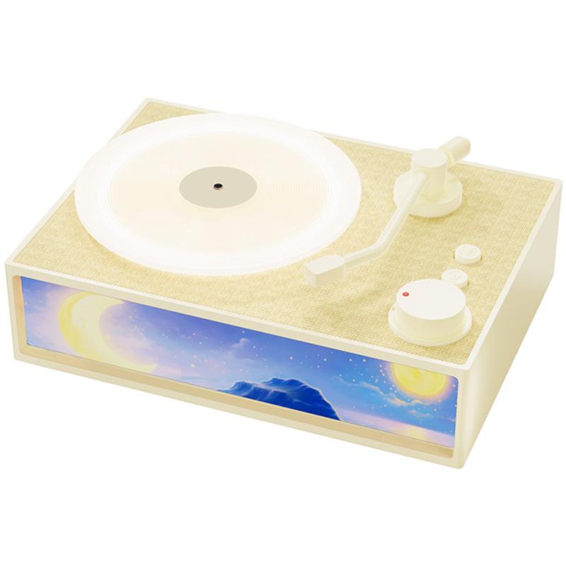 

Retro Bluetooth-compatible Speaker Classic Record Player Style Home Decor Birthday Gift Yellow