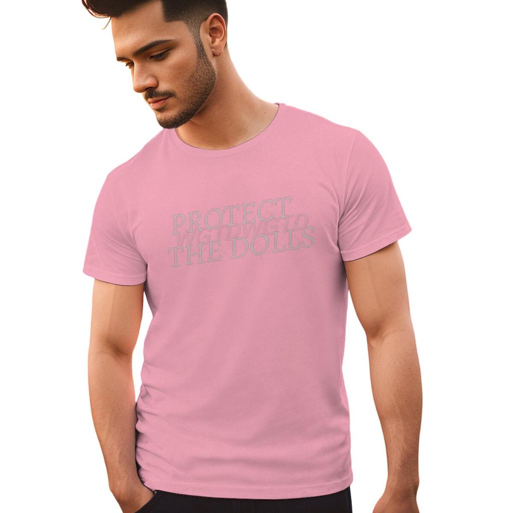 Protect The Dolls Print Tshirts Summer Short Sleeve Tee Shirts For Men Round Collar Hot Selling T Shirts Men Personalized Tops