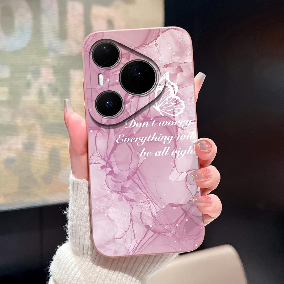 Case For Huawei Pura 80 Pro Plus Ultra Cartoon Heart Soft Silicone Shockproof Bumper Cover For HuaweiPura80ProPlus 80Ultra Funda