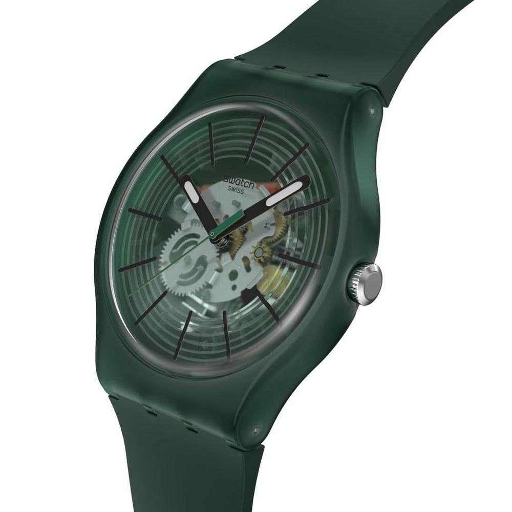 Swatch GENT BIOSOURCED Armbanduhr Unisex Waldgrün