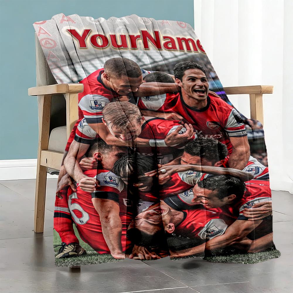 Arsenal Personalized Name Blanket Lightweight Personalized Blanket Warmthful Decor Suitable for Bed Couch Chair Nap Four Seasons Multipurpose