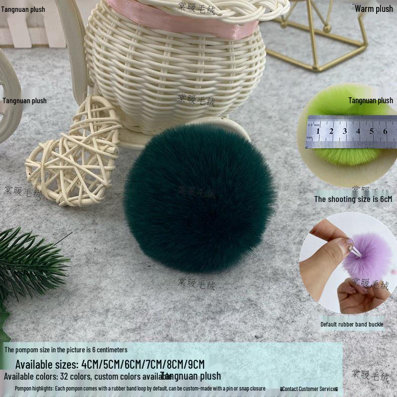 3cm 4cm 5cm Colored Imitation Rabbit Fur Pompon for Clothing, Bag Charms, Shoes & Hats DIY Decoration