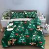 Christmas Deer and Snowman Theme Bedding Duvet Cover Set Duvet Cover Pillowcases  (1*Duvet Cover 2*Pillowcases, without duvet insert)