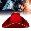 Stylish Red Pirate Captain Hat Cosplay Costume Accessory For Halloween Parties And Events