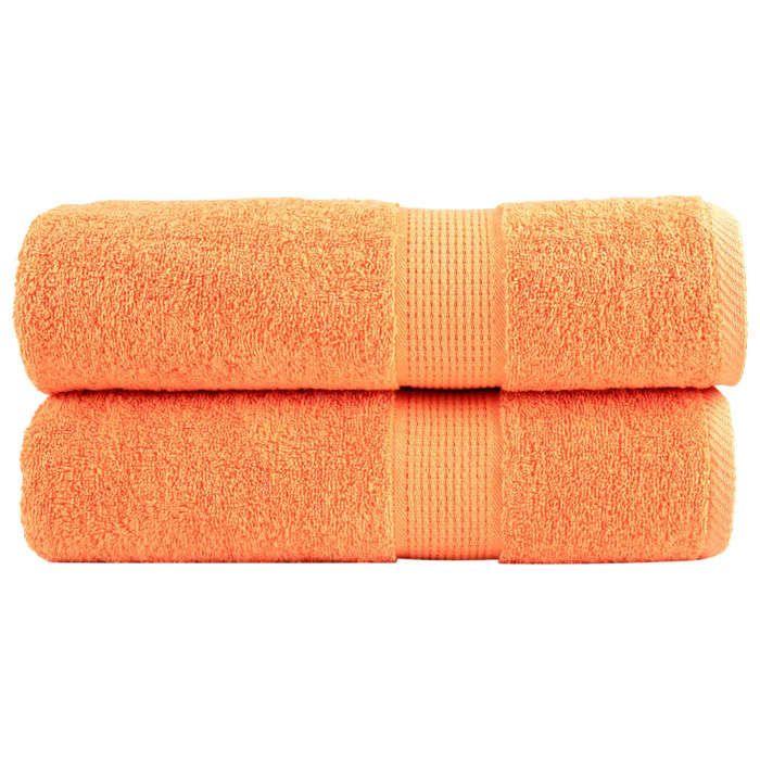VidaXL Essuie-mains de Qualité Supérieure 2 pcs, Serviettes de Bain, Serviettes à Main, Débarbouillettes de Salle de Bain, 137377