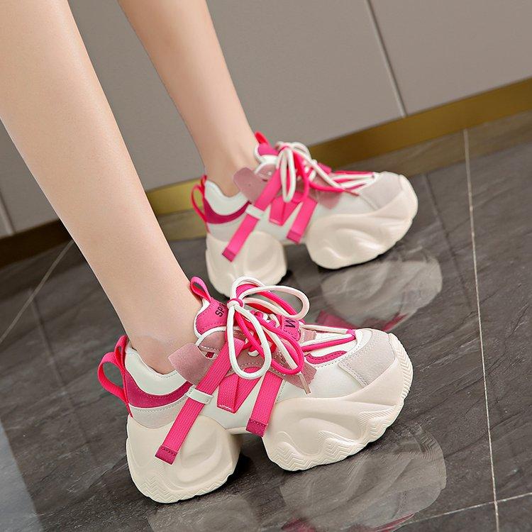 

Увеличить Daddy Shoes Женские Новые Взрывные Осенние Женские Туфли Черные Туфли Сетевые Красные Толстые Подошвы Супер Огнестойкие Туфли Прилив 37