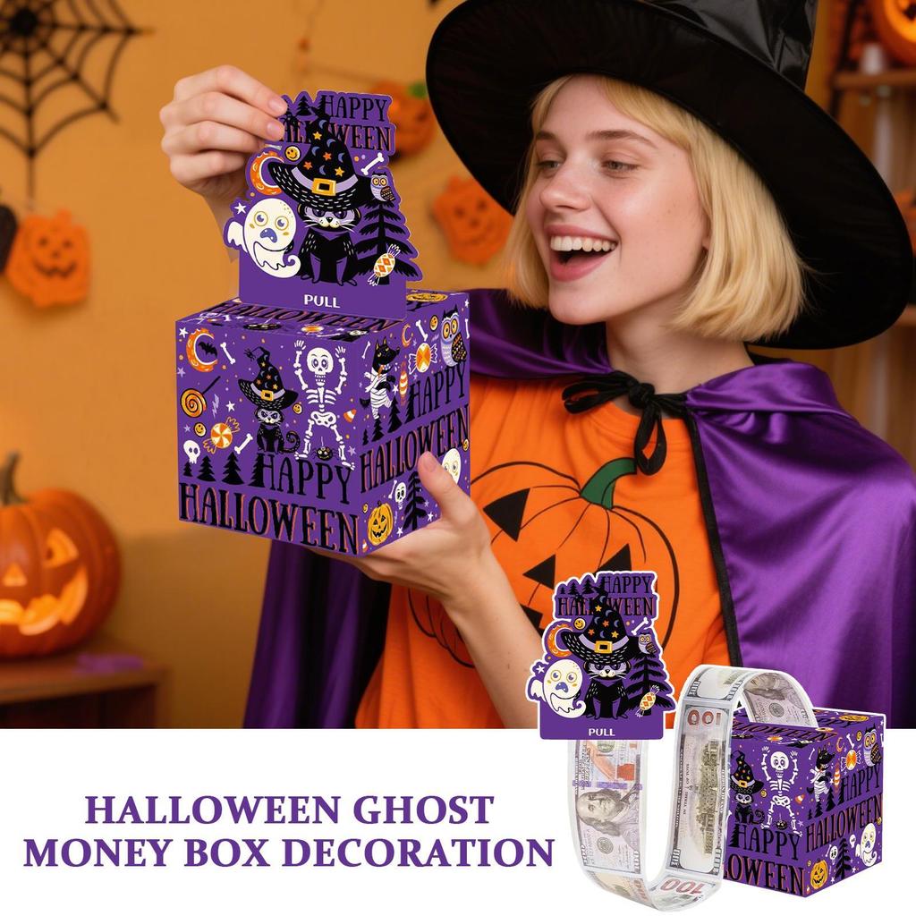 Halloween Money Holders For Cash Interactive Ghost Money Box For Surprise Cash Box Festive Atmosphere Props For Festivals