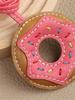 Handmade Donut Bag Pendant Genuine Leather Bags Keychain for Handbags Interesting Stylish Luxury Design Bag Accessories