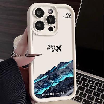 Husă cu model Avion Vârf de Munte Pentru iPhone 15 16 14 Pro Max 15 16 Plus 11 12 13 Pro 16E XR Husă de Telefon TPU Moale Rezistentă la Șocuri
