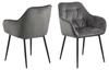 Brooke VIC UPHOLSTERED CHAIR, dark gray, METAL LEGS