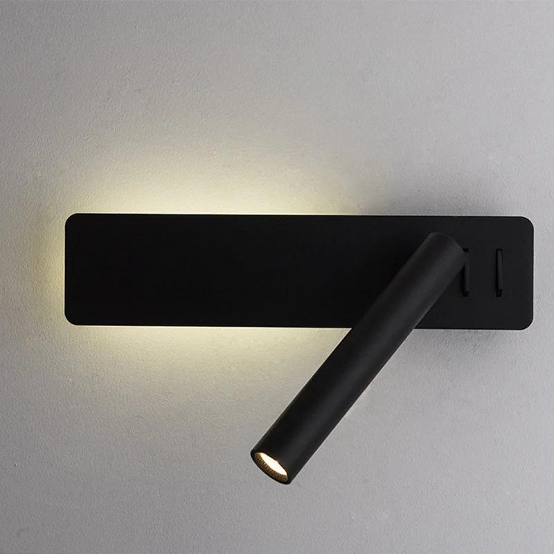 New Simple LED Wall Lamp Living Room Study Bedroom Bedside Reading Lighting
