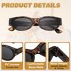 Square Polarized Retro Rectangular [uxcell] Sunglasses, Trend, Sunglasses, Unisex, Coffee/Yellow (Gray Lens)