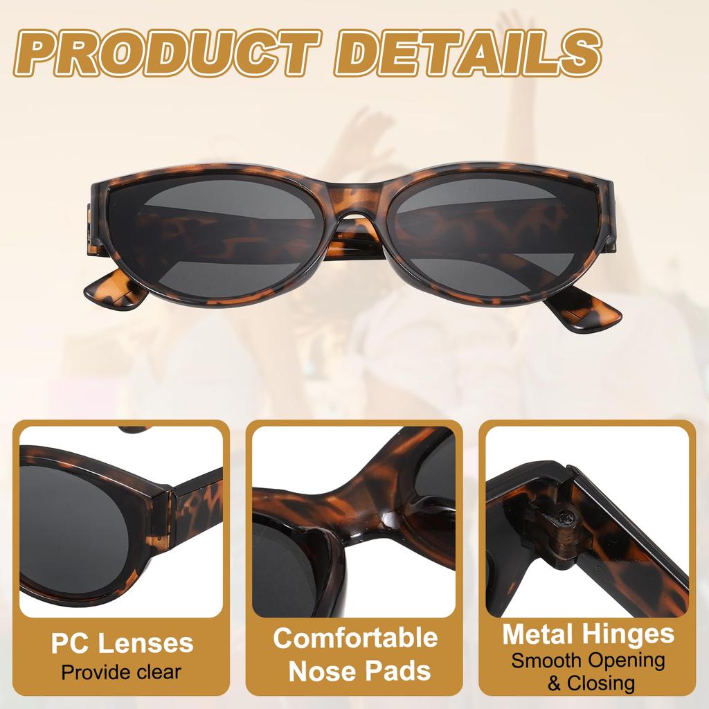 Square Polarized Retro Rectangular [uxcell] Sunglasses, Trend, Sunglasses, Unisex, Coffee/Yellow (Gray Lens)