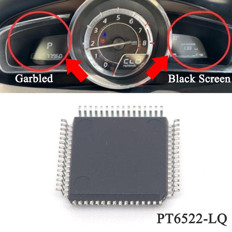 Speedometer Instrument Black Screen Display Fault Repair Power Chip Module PT6522LQ For Mazda 3 Axela BM BN 2 Demio DJ CX-3 DK