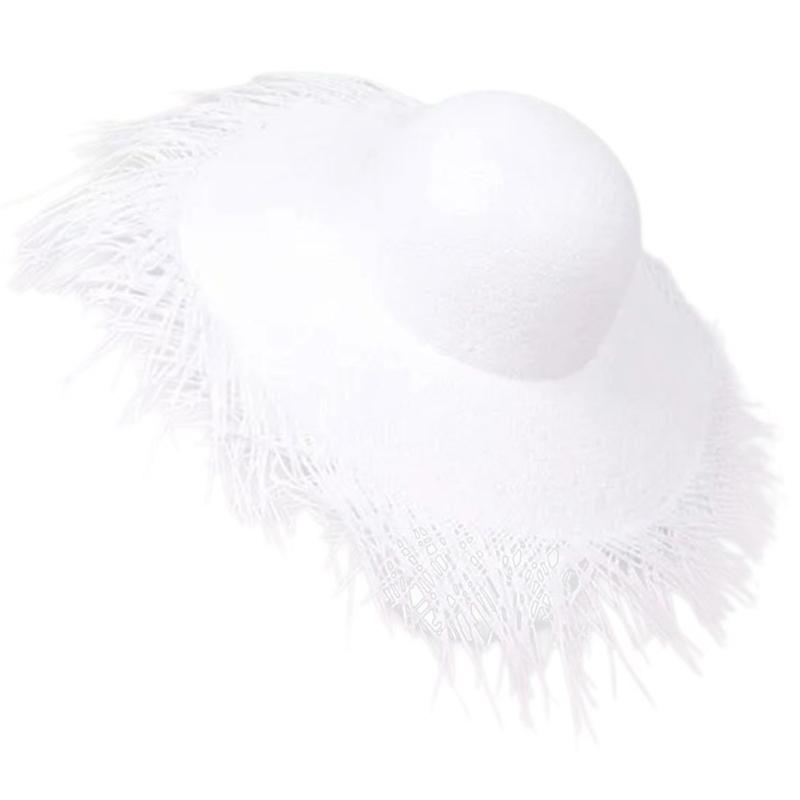 Fashionable Elegant Hat Straw Sun Hat Simple Floppy Sun Hat Seaside Travel for Outings Parties Beach Portable