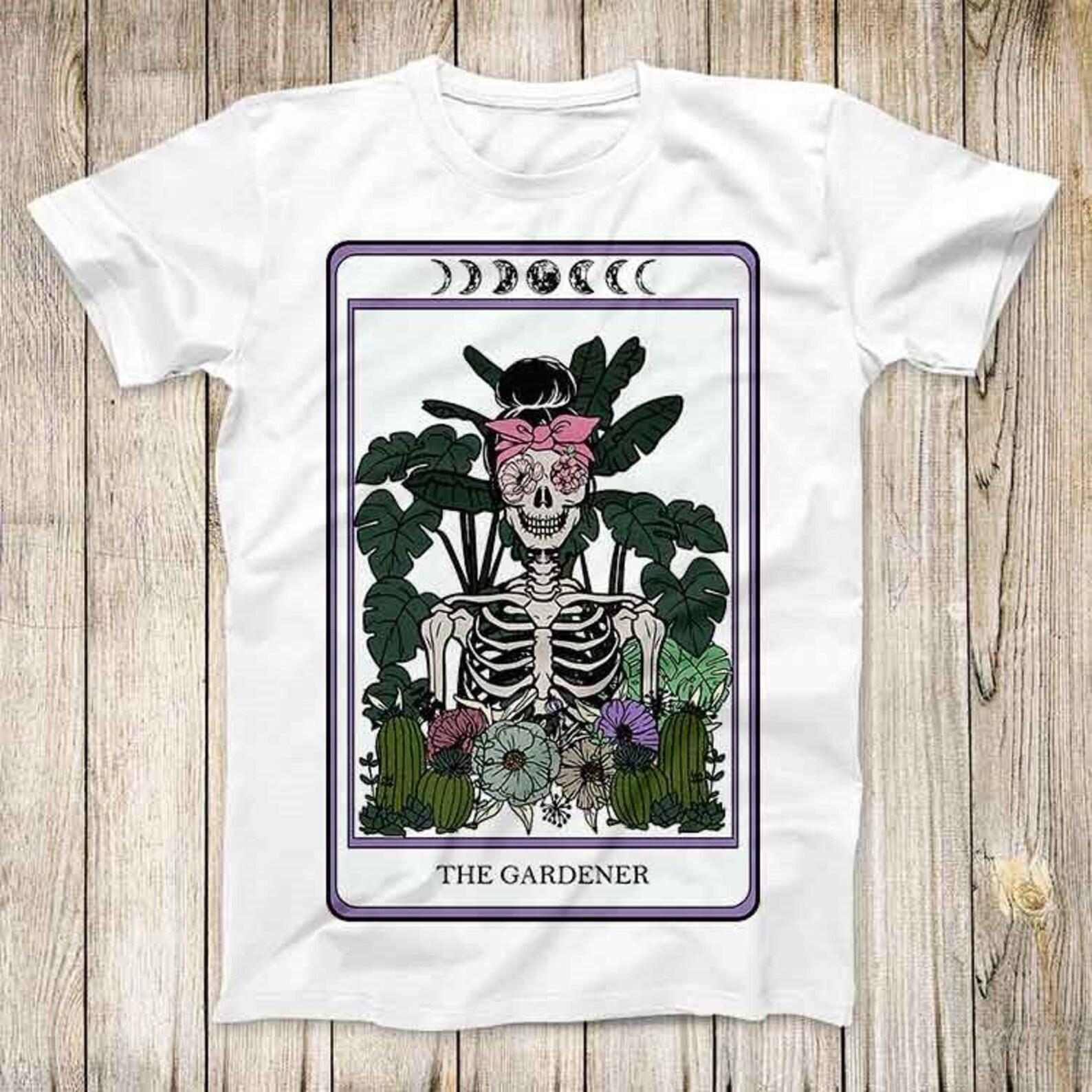 The Gardener Tarot Card Gardening Planting Lover Plant Lady Moon Phase Top Tee Best Cute Gift Men Women Unisex T-Shirt 3115 M