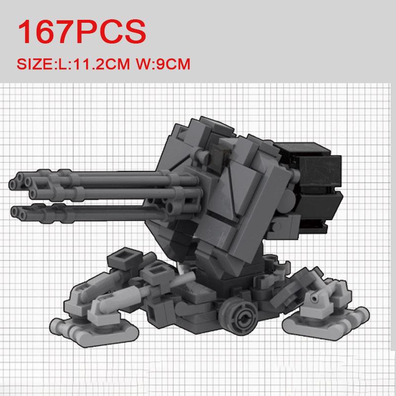 MOC Building Blocks Military Scene Character Accessories Assembled Artillery Mech Radar Receiving Station Bricks Gift Toy K063